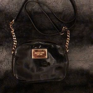 Black Patent Leather Michael Kors Crossbody Purse